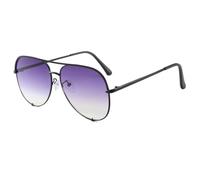 Long Keeper Gafas de Sol Piloto Clásicas Retro Años 70 Gafas de Sol Doble Puente para Hombre Mujer Gafas de Piloto Vintage Lente Tintadas UV400 Protección (Montura Negro - Lente Gris Degradado)
