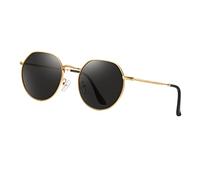 Long Keeper Gafas de Sol Redondas para Hombre Mujer Gafas de Sol Polarizadas Retro Gafas Redondas Clasicas Vintage UV400 Protección, 52mm