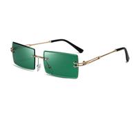 Long Keeper Gafas de Sol Verde per San Patricio de Irlanda Gafas de Sol Forma de Trébol de Cuatro Hojas Sin Montura Gafas Fiesta Festival para Hombre Mujer