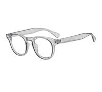 Long Keeper Gafas Luz Azul Mujer hombre Retro Gafas de Ordenador Sin Graduar Antifatiga Gafas Filtro Luz Azul Redondo para PC, Gaming, Tablet, Lectura (Gris Translúcido)