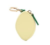 Long Keeper Monedero de frutas - Llavero con dije en forma de fresa y limón para mujer, bonito bolso de piel sintética con cremallera, Amarillo Limón, Talla única, moda