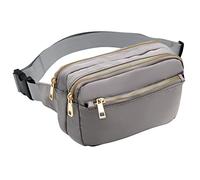 Long Keeper Riñonera Negra Mujer Hombre - Bolso Riñonera Elegante Bolso Cintura Adjustable Fanny Pack Riñonera Moda para Viajes Deportiva Running