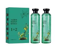 Long-Lasting Botanical Essential Oil Hair Dye,Mild Formula Long Lasting Hair Dye Set,Plant-Based Hair Color for Gray Coverage (Natural Black)