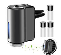 Long-Lasting Car Air Fresheners, Difusor de aire Freshener, Recargable Car Perfume, Versátil Carfumo 7,09 x 4,92 x 1,38 pulgadas for Home, Car, Small Space 2 Color Black/Grey