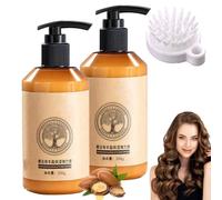 Long-Lasting Styling Moroccan Volume Moisturizing Elasticity,Moroccan Curl Defining Cream,300g Elastin Hair Treatment,Reduce Dry, Curly, Damaged Hair (2pcs)