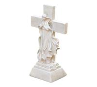 Long-Lasting Yard Decor: The solar statue for yard is crafted from dependable resin material, providing it withstands outdoor damage effectively. Improved with a weatherproof coating, this gardendeco