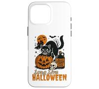 Long Live Halloween Funny Pumpkin Black Cat Men Women Carcasa para iPhone 16 Pro MAX