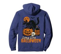 Long Live Halloween Funny Pumpkin Black Cat Men Women Sudadera con Capucha