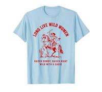 Long Live Women Wild West Cowgirl Rodeo Western Design Camiseta