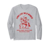 Long Live Women Wild West Cowgirl Rodeo Western Design Manga Larga