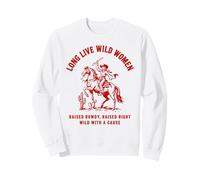 Long Live Women Wild West Cowgirl Rodeo Western Design Sudadera