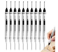 Long Nib Marker - 10 Piece Carpenter Ink Waterproof Pens, 21mm Deep Hole Marker with Extended Tip, Precision Layout Tool, Hardware Category, Professional Equipment for Construction Woodworking