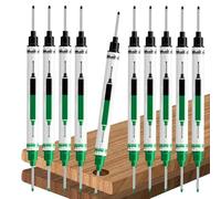 Long Nib Marker - Carpenter Ink Pen Set, Deep Hole 21mm Precision Marking Tool, Construcción Woodworking Carpentry Layout Escritura, Framing Welding Automotive Repair Durable Industrial Use Marker Kit