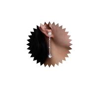Long Pendientes De Diamantes De Imitación De Plata Cz Pendientes De La Boda Prom Lágrima Pendientes De Diamantes Imitación Gota Verde Esmeralda Pendientes Colgantes De Diamantes De Imitación Mujeres
