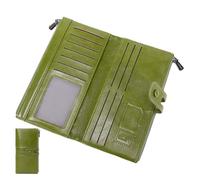 Long Purse Clutch - PU Leather Slim Card Holder Wallet, Compact 20x10x2cm Large Capacity Long Clutch, Durable Breast Pocket Style | Elegant Organizer for Bank Cards Membership Cards Cash Daily U