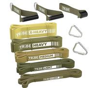 Long Resistance Bands for Working out Men and Women - Set of 5 Pull-Up Bands, Rubber Handles and Door Anchor - Workout Bands Resistance for Men - Exercise Bands Resistance Bands Set