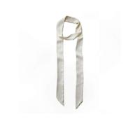 Long Skinny Scarf for Women - Silk Feeling Neckerchief, Handbag Handle Wrap, Belt & Choker in White Edition 527