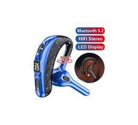 Long Standby Single Ear Ear-hook Headset Bluetooth 5.2 Business Driving Headphone Waterproof Sport Earphone HIFI Stereo Handsfree Earbuds for IOS Andr