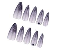 Long Stilettos Almond Fake Gloss Stick on Full Covers Falso Acrílico Pegamentos en Set Stilettos Almond Press On