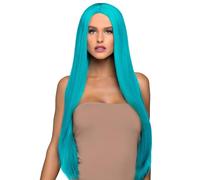 Long straight center part wig
