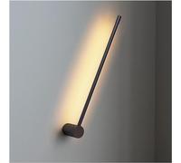 Long Strip Wall Sconces Black Metal Lights Modern Simple Painted and Frosted High Light-transmitting Hanging Porch Lamp for Bedroom Bathroom Living Room Bedside