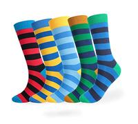 Long Striped Men's Socks Cotton Tall Socks Large Size Medias compatible with Polares Mujer Talla S (Multicolor, One Size)