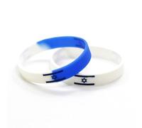 Long tiantian 2 pulseras de la bandera de Israel, pulseras de cuero trenzado negro, pulsera hexagonal, accesorios de joyería, Adjustable, aleación, otro