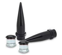 Longbeauty 1 par/2 pares de dilatadores de oreja, multicolores, cristal, dilatadores para orejas perforadas, 5 mm - 12 mm, 5MM