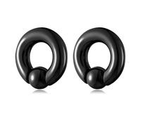 Longbeauty 1 par de pesos para orejas, colgantes para orejas, Flesh Tunnel Plug, Creolen Albert Hoop, anillo de bola de herradura, barra de bola para estiradores de expansión de oreja estirada, 6 mm 8