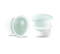 Longbeauty - 1 par de tapones para orejas, túneles de vidrio Pyrex, dilatadores para las orejas, tapones de carne con O-Ring, joyería para piercing en la oreja, 5MM-16MM, 10MM