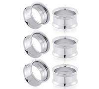 Longbeauty 316L Acero Inoxidable Oreja Túneles Set Flesh Orejas Gauges Double Flared Stretch Tornillo Clásico Expansores de Oreja Mujer Hombre 3 mm-25 mm, 5MM, Acero inoxidable, No es una piedra