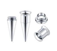 Longbeauty 8G-13/16 - Juego de dilatadores de oreja de acero inoxidable, 0G (8mm)