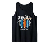 Longboard de Surf California Surfer Santa Cruz, Vintage, Retro Camiseta sin Mangas