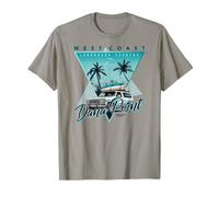 Longboard de Surf Retro de los años 80 de la Costa Oeste de Camiseta