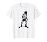 Longboard Lifstyle Skateboard Life Freedom Camiseta