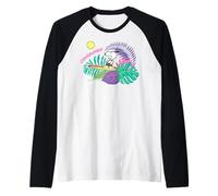 Longboard Retro Peanuts Snoopy Summer Surfing Hawaii Holiday Camiseta Manga Raglan