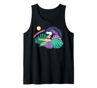 Longboard Retro Peanuts Snoopy Summer Surfing Hawaii Holiday Camiseta sin Mangas