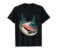 Longboard Skateboard Bosque Skater Skate Camiseta