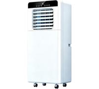 LONGCAO Aire Acondicionado Portátil 3 en 1 Frío/Deshumidificador/Ventilador, Sin Unidad Exterior, Silencioso 52dB Modo Noche, Mando y Ruedas, para Dormitorio y Oficina, 9000 British Thermal Units