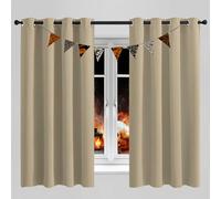 LONGCAO Cortina Opaca Termica Aislante 230 x 210 cm Cortinas Termicas Aislantes Frio y Calor, Acusticas, Cortina Separador de Ambientes Termicas Aislantes para Dormitorio Comedor, Caqui