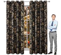 LONGCAO Cortinas Cortas 1 Pieza 180 x 100 cm Cortinas Termicas Aislantes Frio y Calor, Acusticas, Cortina Separador de Ambientes Salon para Salon Dormitorio, Negro