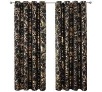 LONGCAO Cortinas Cortas 1 Pieza 180 x 100 cm Cortinas Termicas Aislantes Frio y Calor, Acusticas, Cortina Separador de Ambientes Modernas Blackout para Salon Dormitorio, Negro