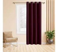 LONGCAO Cortinas Salon 100% Opacas 220 x 190 cm Cortinas Termicas Aislantes Frio y Calor, Acusticas, Cortina Separador de Ambientes Opacas Moderna con Ojales para Salon Dormitorio, Vino Tinto