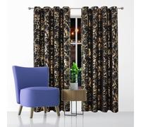 LONGCAO Cortinas Salon Modernas 180 x 100 cm Cortinas Termicas Aislantes Frio y Calor, Acusticas, Cortina Separador de Ambientes Opacas Moderna con Ojales para Dormitorio Comedor, Negro