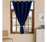 LONGCAO Cortinas Salon Modernas 220 x 220 cm Cortinas Termicas Aislantes Frio y Calor, Acusticas, Cortina Separador de Ambientes Cortina Dormitorio Sala para Habitacion Infantiles, Azul Oscuro