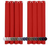 LONGCAO Cortinas Termicas Aislantes 230 x 210 cm Cortinas Termicas Aislantes Frio y Calor, Acusticas, Cortina Separador de Ambientes Cortina Dormitorio Sala para Salon Dormitorio, Rojo
