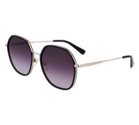 LONGCHAMP Mujer LO163S 728 Gafas de sol Metal Oro Gris Geométrico Normal Fotocromático