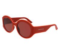 LONGCHAMP Mujer LO758S 600 Gafas de sol Inyección biológica Rojo Redonda Normal Normal