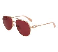 LONGCHAMP Mujer LONGCHAMP LO178S 772 Gafas de sol Metal Oro Piloto Normal