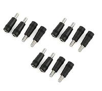 Longdex - 10 adaptadores de corriente CC de 5,5 x 2,1 mm hembra a 5,5 x 2,5 mm macho, enchufe eléctrico para interfaz universal de ordenador portátil, conector de cable de alimentación